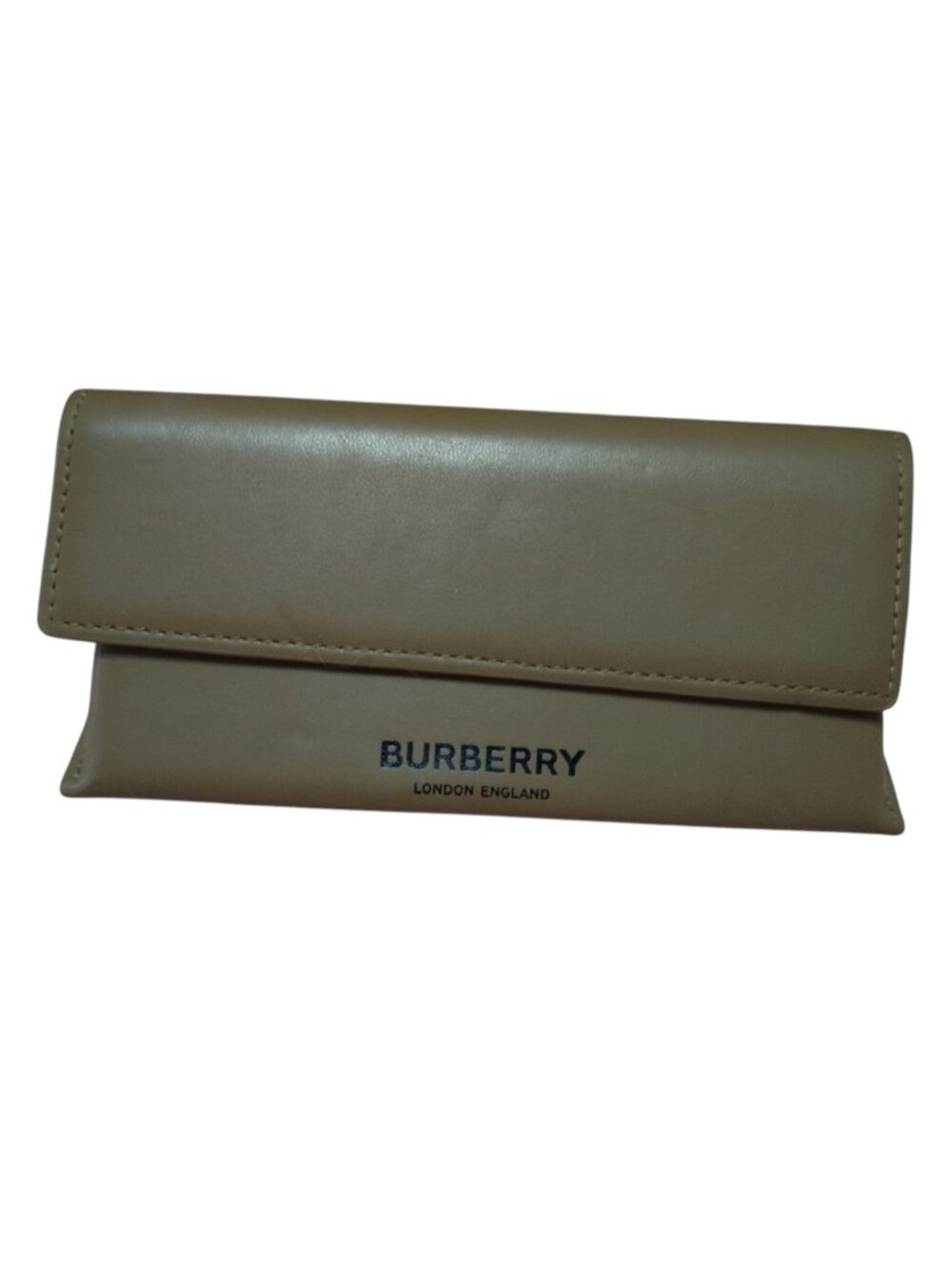 Burberry Triangle Soft Leather Eyeglasses Sunglass Case Camel Brown Classic Logo